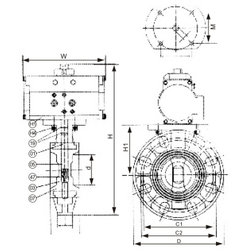 Pneumatic Actuator Butterfly Valve for Water Supply