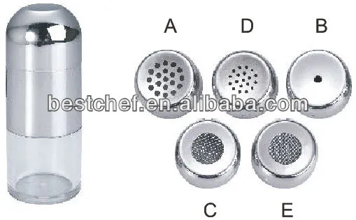 18-10 stainless steel 125ml Mini shaker with different size holds