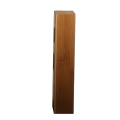 Retângulo a bateria de bambu operado relógio de parede flip