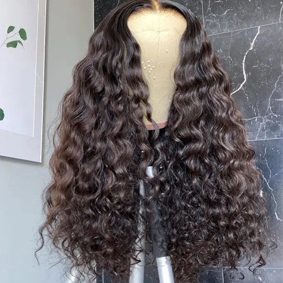 Cheap Deep Curly Raw Brazilian Virgin Human Hair Wig Vendor Custom Pre Plucked Hd Full Lace Front Wig Human Hair For Black Women
