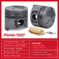 Kit de pistón de motor TD27 12010-43G02 para Nissan