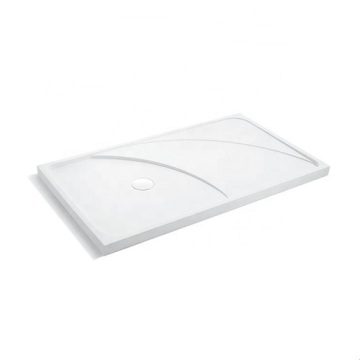 Plato de ducha rectangular de color blanco
