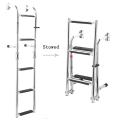 Eastommy venta caliente escalera de acero inoxidable de 5 pasos, escalera telescópica, escalera de barco de acero inoxidable