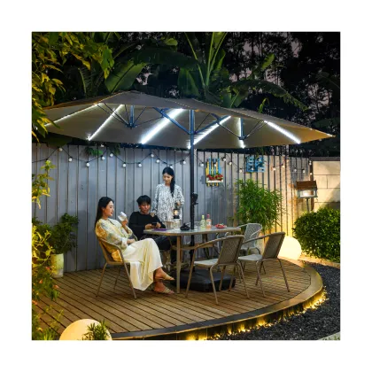 ZUOAN Large Size LED Strip Umbrellas for Outdoor Furniture - Wholesale Factory Prices