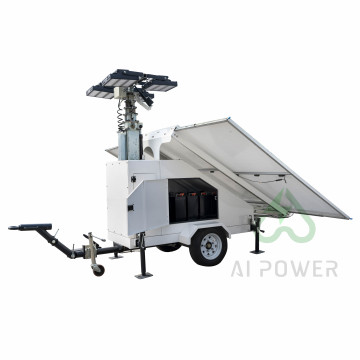 330W x 3 Solarmodule Solar Lighting Tower - Tragbarer Diesel/Solar -Lichtturm zum Verkauf