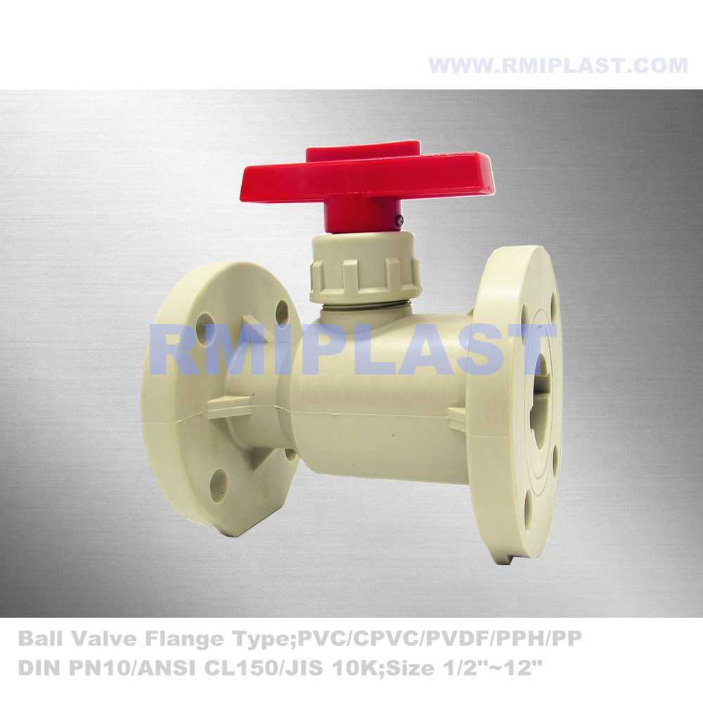 Рычаг типа PP Ball Valve Flane End Din