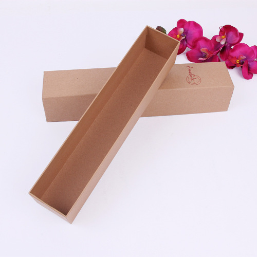 Geri dönüştürülmüş kahverengi kraft kağıt özel kravat hediye kutusu