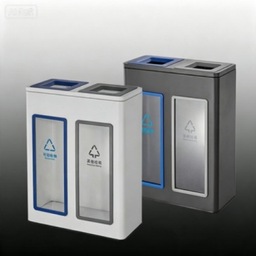 Wholesale Commercial Creative Square Metal Waste Bin For Shopping Mall