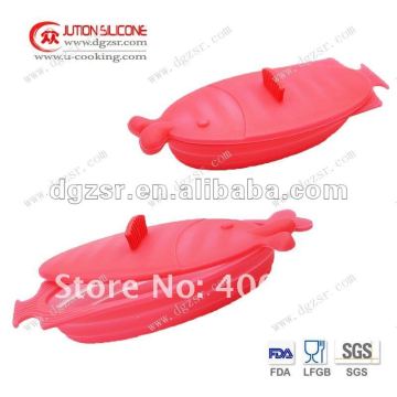 Fish Shape Microwave Safe Silicone Steamer with Lid