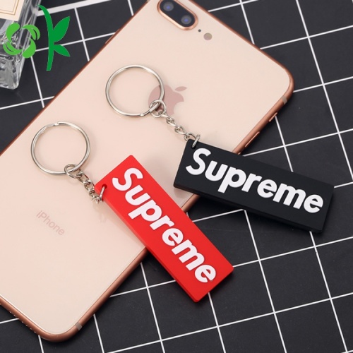 Chaveiro personalizado da borracha de silicone do Keyring da letra / número