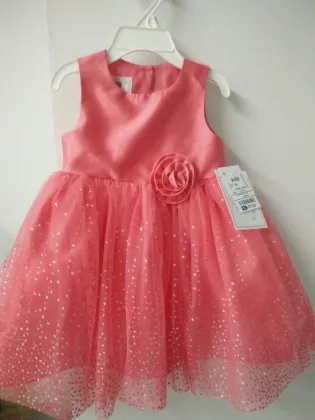 wine red Printing point net party dress