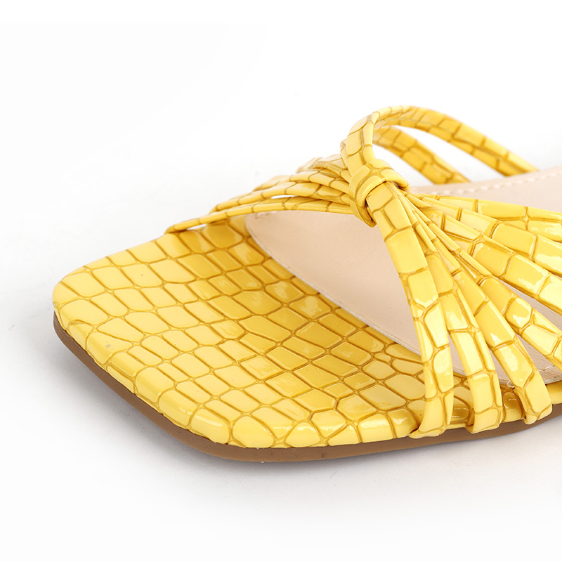 Thin Strap Bow Flat Sandals