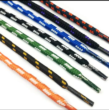 Custom Cotton Football Shoe Laces in Two Sizes and Four Colors with Stripes
