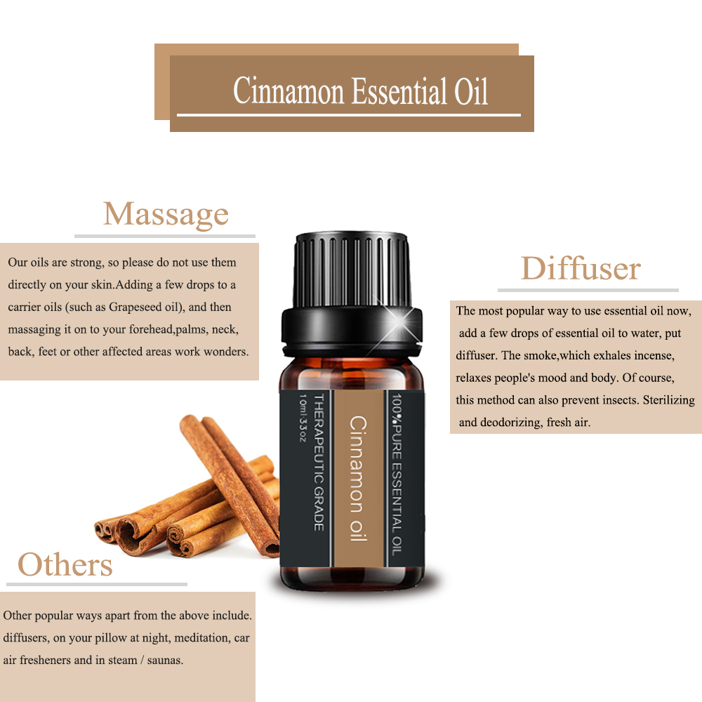 100% Pure Natural High Quality Cinnamon Essential Oil