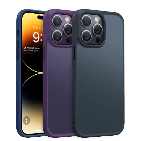 Translucent Matte Hard Back Shockproof Anti-Fingerprint Anti-Scratch Slim Protective Case for iPhone 11/12/13/14 Pro Max