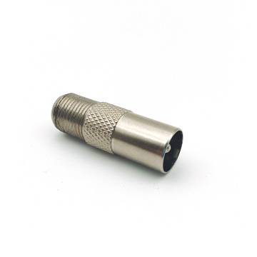 F Female To TV Male Plug Coaxial Adapter