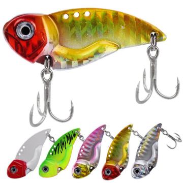 Chinese Factory Price Finely Processed Metal Vib Pencil Spoon Spinner Fishing Lure with 3D Eyes
