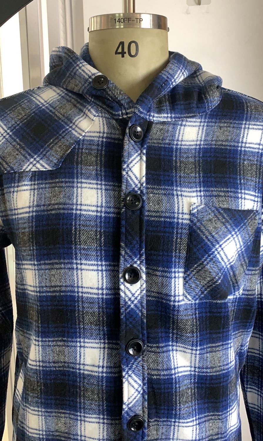 Wool Flannel Hoody Shirt