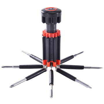 Portable 8-in-1 Screwdriver with LED Light - Promotional Hand Tool Gift