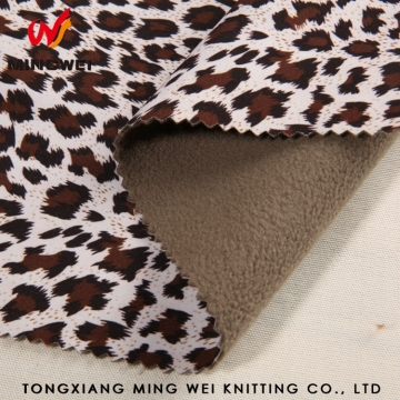 Wholesale New Design Leopard Bonded Polyester Fabric for Suit