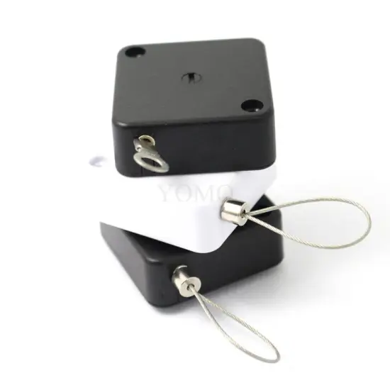 Square Shape Anti-Theft Recoiler with Loop Cable End