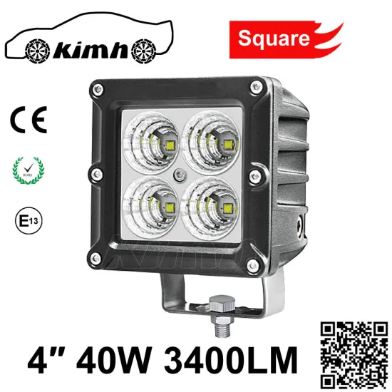 Auto Parts Square Shape 3400LM Go Karts Dune Buggy atv 4x4 led spotlight