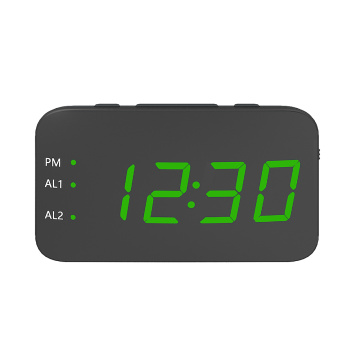 Neue tragbare Mini Digital Wecker Radio USB wiederaufladbare rote LED Dual Alarm Radio Clock