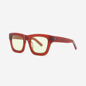 Slightly thicker square Acetate Unisex Sunglasses