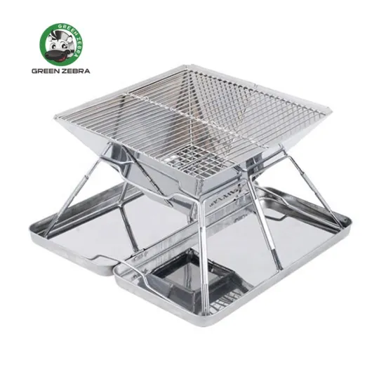 Portable Mini Camping BBQ Grill: Japanese Foldable Small Hibachi with Carbon Steel and Stainless Design