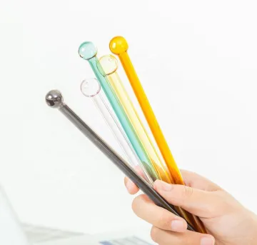 custom colored glass straws glass milk coffee straws