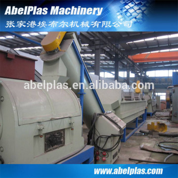 waste recycled plastic crushing washing line for PE/PP