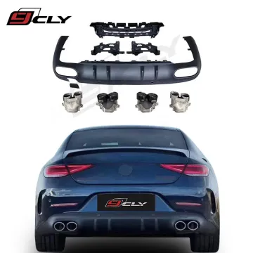 CLY C257 Diffuser for Benz CLS Class (CLS53 AMG) - Rear Lip and Exhaust Pipe Upgrade (2019-2022)