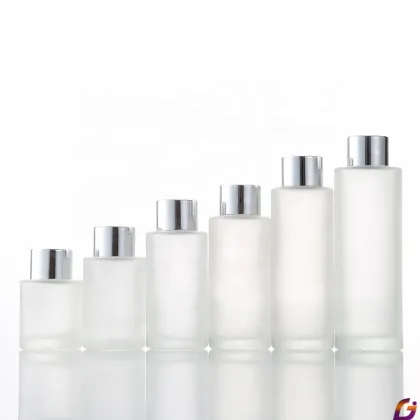 Frosted Glass Essence Skincare Toner Bottles - 30ml, 50ml, 60ml, 100ml