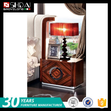 bedroom modern wall cabinet design high gloss wood nightstand N-61