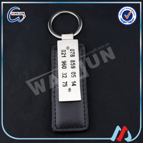 promotional customized metal car logo leather key chains