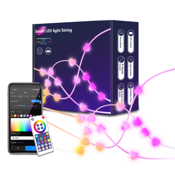 RGBIC LED String WS2812B Bluetooth USB Music Lights for Home Decor