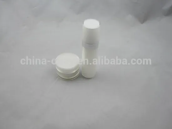 white plastic cosmetic packaging cream containers