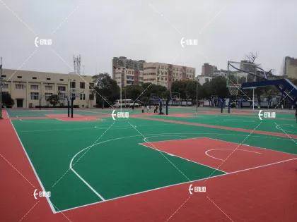 Interlocking sports floor for Multi-Sport Game Courts