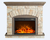 ready-made good quality polystone electric fireplace mantel