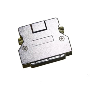 1.27mm Series Shielded Backshell Kits 50P Straight Exit With Spring Latchs and Connector IDC Molded Ribbon Type