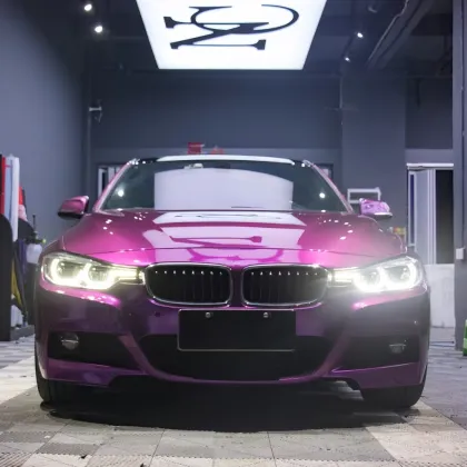Glossy Metal Paint Purple Car Wrap