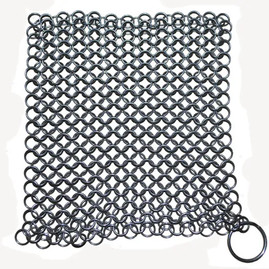 7"x 7" Inch Stainless Steel Chainmail Scrubber