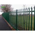 Galvanized steel palisade fence