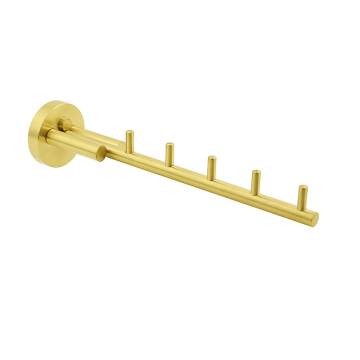 Brushed Gold Metal Hanger Wall Coat Hangers for Bathroom
