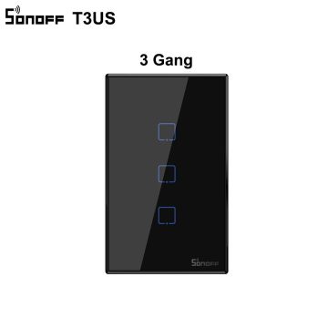 Sonoff TX T3 US 3-Gang Smart Wall Switch Panel - Compatible with Google Home & Alexa