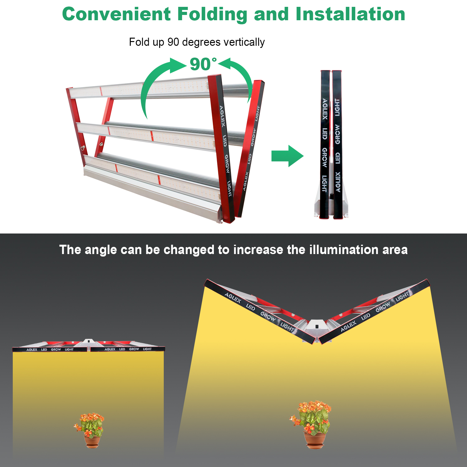 folding led grow light