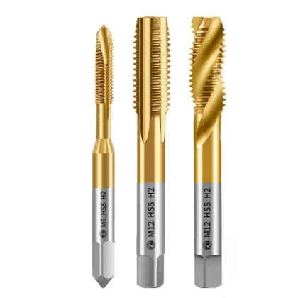 HSS-E M35 Tin Coated Spiral Fluted Machine Taps M3-M10