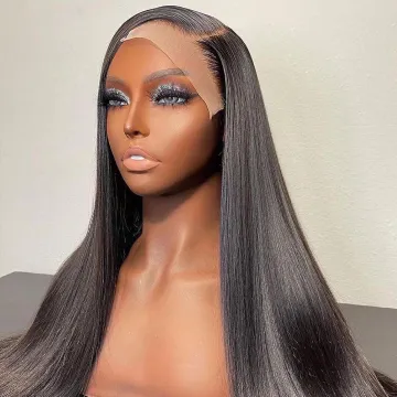 Yeswigs 180% Density Full Hd Lace Front Wig Peruvian Cuticle Aligned Virgin Human Hair Straight Lace Closure Wig For Black Women