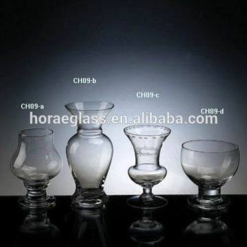 Hot selling Long High glass candleholder/candlestick wholesale high quality
