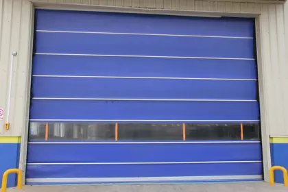 All electric operated industrial fast folding door